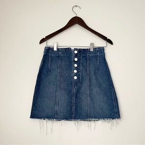 Grlfrnd Twiggy High Rise Denim Mini Skirt Size 28